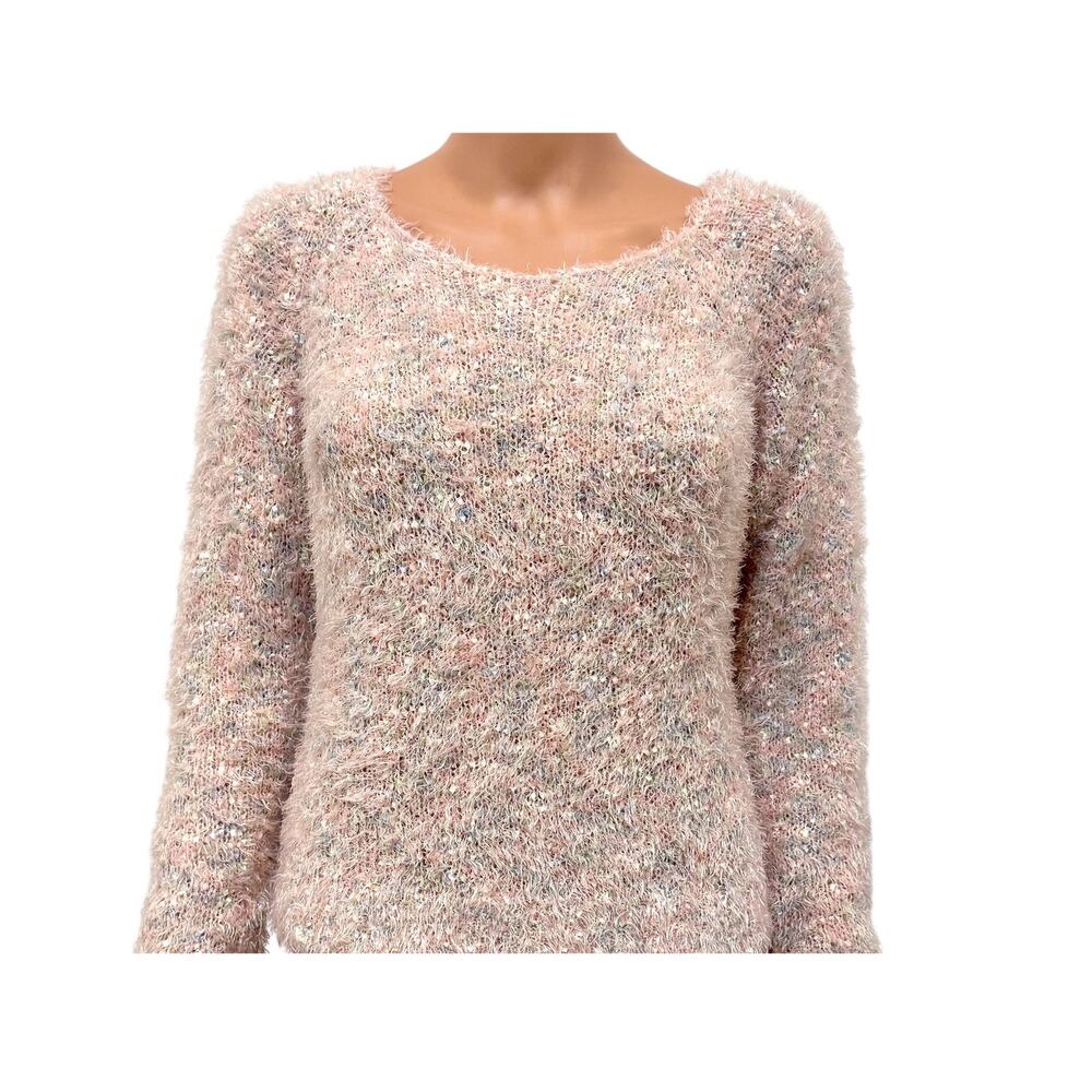 Decree XL mixed fibers fuzzy speckled sweater SP 2384